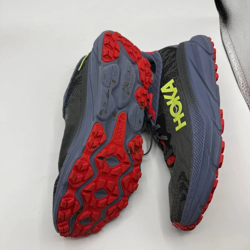 Hoka Challenger ATR 7 Women's Trail Running Shoes‎ Gray Red Yellow Size 11B
